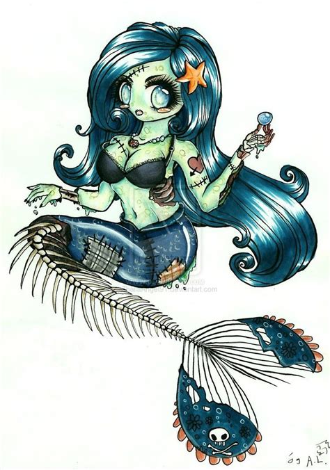 Pin By Danielle Clark On Artists Art Zombie Tattoos Mermaid Tattoos