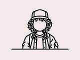Stranger Things Dustin Henderson Mike Wheeler Dribbble Ayuso Tattoo Coloring Line Pages Aesthetic Choose Board Will Varietats Face Sophia Steve sketch template