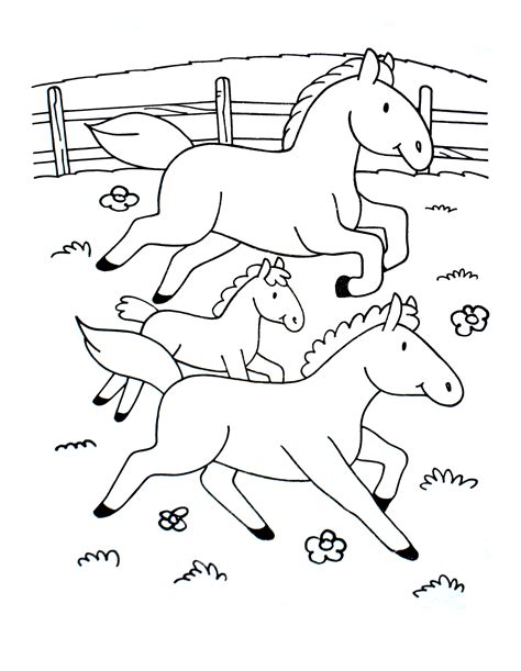 coloring horses  kids  print horses kids coloring pages