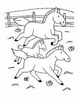 Coloring Horses Farm Horse Pages Kids Simple Animals Color Children Drawing Printable Animal Adult Justcolor Nggallery Print sketch template