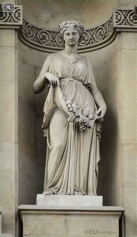 Pomona Statue Of Roman Goddess Of Fruit Abundance On Pavillon De