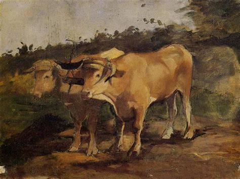 Two Bulls Wearing A Yoke 1881 Henri De Toulouse Lautrec