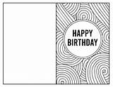 Birthday Printable Card Folding Cards Template Coloring Templates Pages Kids Sketch Printablee sketch template