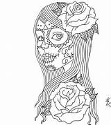 Coloring Pages Skull Girls Popular sketch template