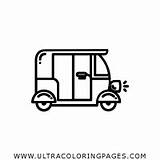 Rickshaw Auto Coloring Collection Pages Pluspng sketch template