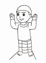 Mewarnai Kartun Solat Muslim Sedang Mewarna Sholat Sketsa Azhan Tk Paud Islami Animasi Bermain Kids Orang Colouring Perempuan Buat Muslimah sketch template