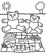 Picnic Coloring Pages sketch template