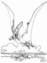 Pteranodon Coloriage Pterosaur Flugsaurier Flugdinosaurier Jurassic Dinosaurios Ausmalbild Dinossauro Pteranodonte Colorir Dinosaurier Dinosaure Peche Dinosaurs Fisch Tresor Momes Quetzalcoatlus Supercoloring sketch template
