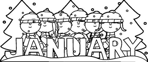january month winter kids coloring page wecoloringpage coloring home