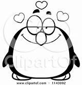 Penguin Clipart Infatuated Chubby Cartoon Thoman Cory Vector Outlined Coloring Royalty Valentine 2021 sketch template