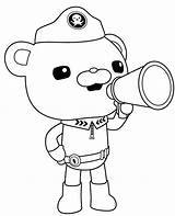 Coloring Pages Barnacles Kwazii Octonauts Captain Getcolorings Getdrawings Color sketch template