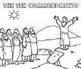 Coloring Commandments Pages Ark Ten Covenant Moses Getcolorings Color Commandment Getdrawings sketch template