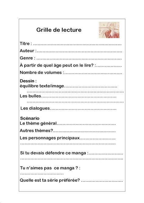 fiche lecture modele