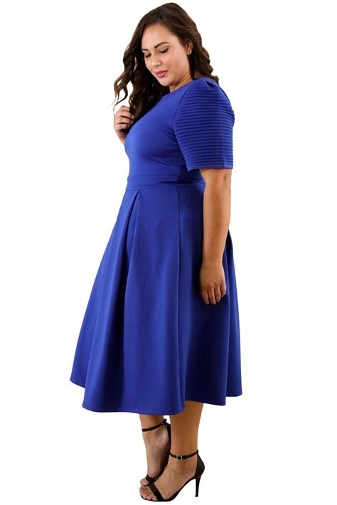 blue  size pleat flare dress blue  size dresses  size formal dresses elegant
