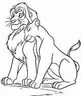Nala Coloring Simba Pages Lion King sketch template