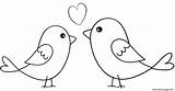 Oiseaux Disegno Uccellini Innamorati Colorat Uccelli Stampare Pasari Uccellino Desene Disegnare sketch template