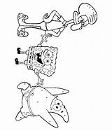 Spongebob Sponsbob Coloringhome Voorbeeldsjabloon sketch template