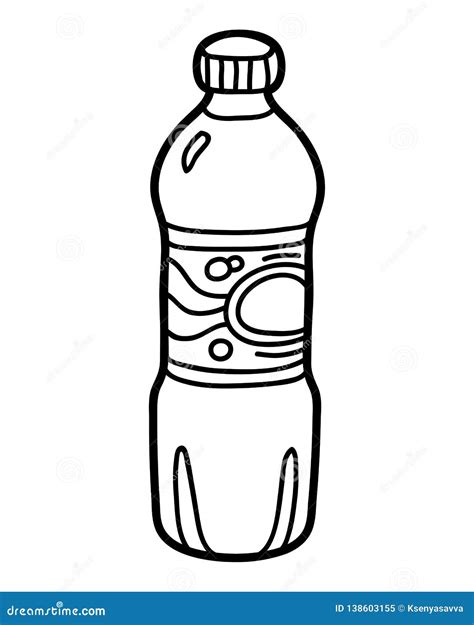 water bottle coloring page
