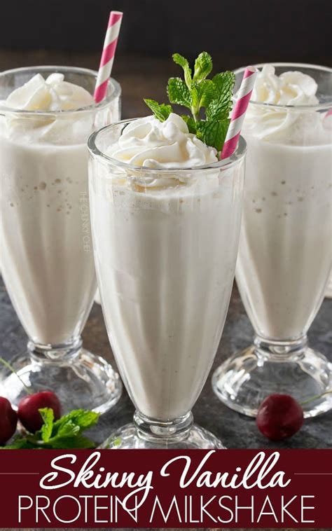 Skinny Vanilla Protein Milkshake The Chunky Chef