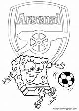 Arsenal Pages Coloring Soccer Spongebob Colouring Print Logo Playing Maatjes Football Getdrawings Club sketch template