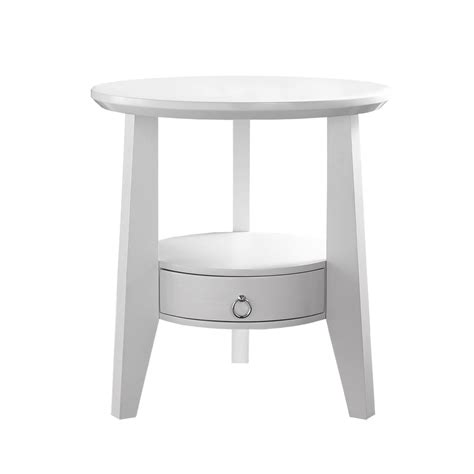 white contemporary  accent table  drawer walmartcom