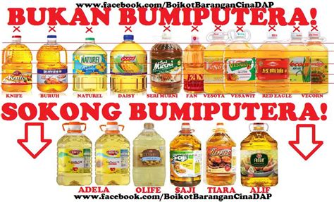 blog boikot barangan cina dap senarai minyak masak buatan bumiputera