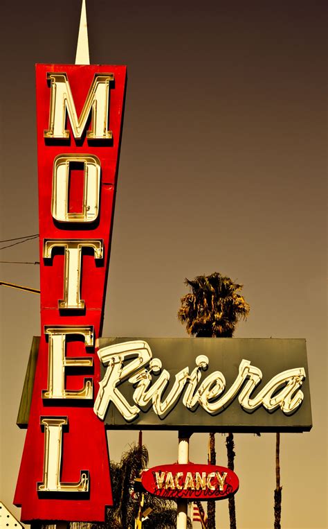 Riviera Motel Vintage Neon Signs Old Neon Signs Retro Signage