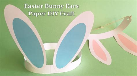 easter bunny ears paper craft fun activity project youtube