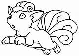 Coloring Vulpix Pages Pokemon sketch template