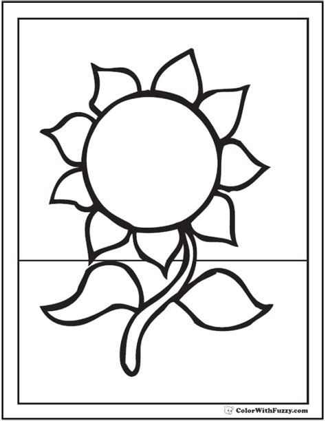 sunflower coloring page   printables
