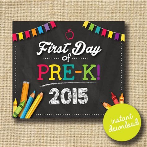 day  pre  sign st day  school  creativelime  etsy