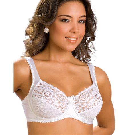 Camille Womens Classic Underwired Lace Full Cup Bra White Ebay