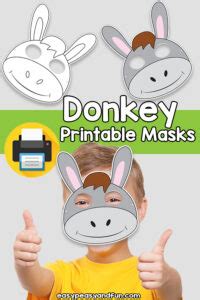 printable donkey mask template easy peasy  fun membership