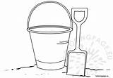 Bucket Shovel Coloring Spade Clipart Beach Summer Color Sand Kids Pages Outline Pail Coloringpage Eu Colouring Info Writing Sheets Fillers sketch template