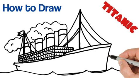 draw titanic super easy art tutorial  beginners art tutorials easy drawings