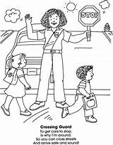 Crossing Coloring Guard School Community Helpers Pages Safety Kids Neighborhood Homeschooling Dover Preschool Publications Students Books Worksheets Choose Board Print sketch template