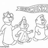 Alvin Chipmunks sketch template