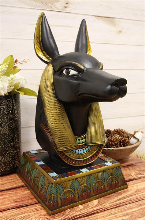 buy ebros black and gold large ancient egyptian god of the dead anubis