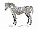 Mechanical Steampunk Horse Drawing Animal Drawings Animals sketch template