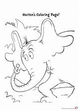 Seuss Horton Hears Getcolorings Bettercoloring sketch template