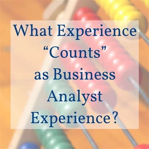 experience counts  business analyst experience  examples