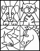 Glass Stained Coloring Pages Printable Craft Easy Color Pet Kids Stain Christmas Tiffany Animal Template Printables Print Large Kid Crafts sketch template