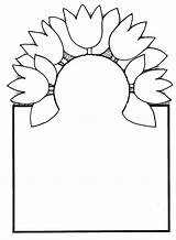 Border Flower Clipart Simple Library Drawing sketch template