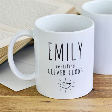 clever clogs personalised graduation mug  ellie ellie