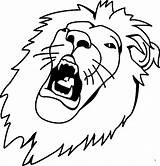 Lion Coloring Pages Color Printable Face Sheet Roaring Tiger Lions Kids Animal Procoloring Tigers Template African King Head Sheets Clipart sketch template