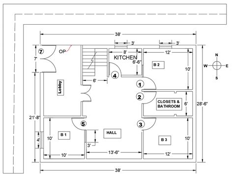 basic floor plan autocad