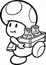 Coloring Nintendo Pages Mario Mushroom Character Cartoon sketch template