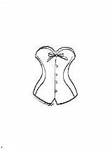 Coloring Corset Pages Clothing Open sketch template