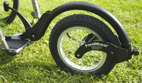 using a wheelchair on grass with the freewheel attachment