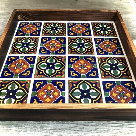 pin  mexican tile trays